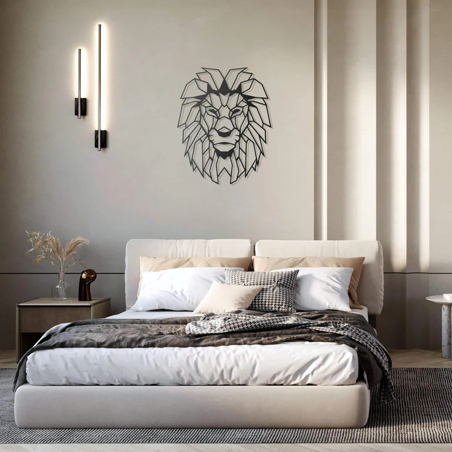 Leeuwen schilderij in goudtinten